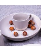 Set di 6 piatti da fondo Terre de Sienne in ceramica grigio/bianca - 22x4,7 cm