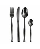 Juego de cubiertos Yucatan de 24 piezas en acero inoxidable negro