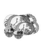 Set Savana in porcellana nera da 18 pezzi