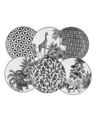 Set Savana in porcellana nera da 18 pezzi