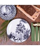 Set Savana in porcellana nera da 18 pezzi