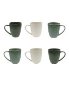 Lot de 6 mugs Mila en céramique verts - 8,3×10cm