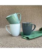 Lot de 6 mugs Mila en céramique verts - 8,3×10cm