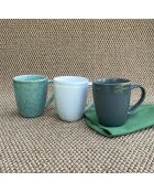 Lot de 6 mugs Mila en céramique verts - 8,3×10cm
