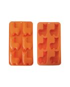 Molde Happy Cake 6 minillamas de silicona naranja, 30 x 16,5 x 3 cm