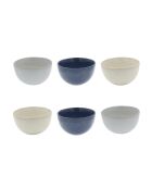 Lot de 6 bols Oia en céramique bleus - 14,2×7,7cm