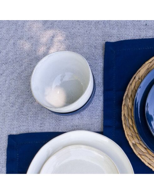 Lot de 6 bols Oia en céramique bleus - 14,2×7,7cm