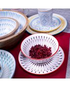 Lot de 6 bols médiums Kyoto en porcelaine multicolores - 15×7 cm