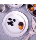 Set di 6 piatti grandi Terre de Sienne in ceramica grigio/bianca - D.26,5 cm