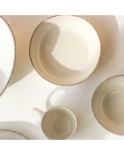 Set van 6 witte keramische katoenen soepborden - 18,8x5 cm