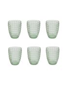 Set di 6 bicchieri in porcellana verde Hanae in porcellana rosa/beige/verde - 350 ml