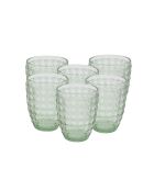 Set di 6 bicchieri in porcellana verde Hanae in porcellana rosa/beige/verde - 350 ml