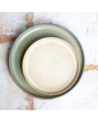 Juego de 6 platos grandes de cerámica Terralha verde/beige - D.26,7 cm