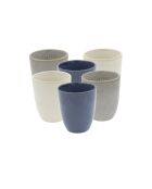 Set di 6 tazze Oia in ceramica blu - 7,3×8,5cm