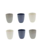 Set di 6 tazze Oia in ceramica blu - 7,3×8,5cm