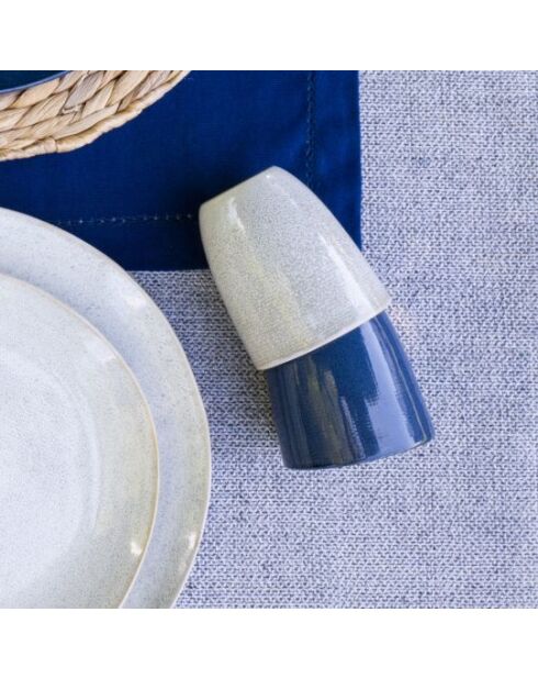 Lot de 6 tasses Oia en céramique bleues - 7,3×8,5cm