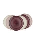 Dessertteller aus Keramik in Terra-Pink, Durchmesser 20,5 cm, 6 Stück