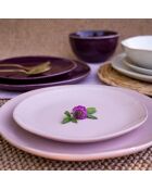 Dessertteller aus Keramik in Terra-Pink, Durchmesser 20,5 cm, 6 Stück