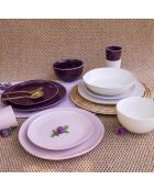 Dessertteller aus Keramik in Terra-Pink, Durchmesser 20,5 cm, 6 Stück