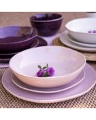 Dessertteller aus Keramik in Terra-Pink, Durchmesser 20,5 cm, 6 Stück