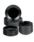 Schwarzer Tafelservice - 24 Stück