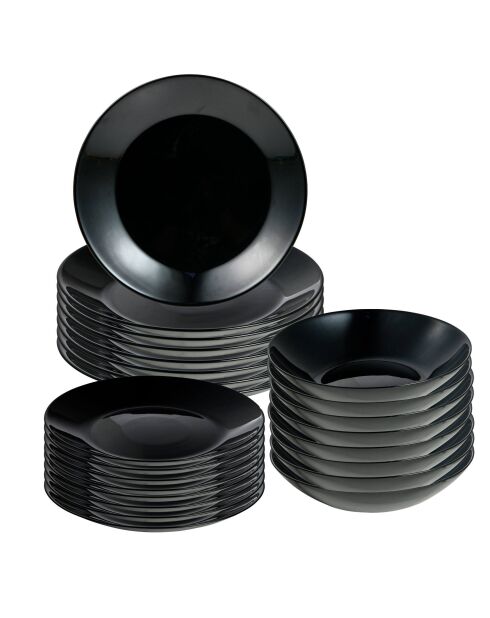 Schwarzer Tafelservice - 24 Stück