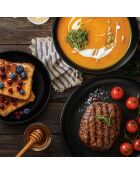 Schwarzer Tafelservice - 24 Stück