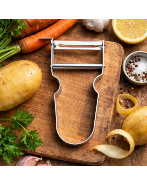 Éplucheur argenté - D. 11x7,0 cm