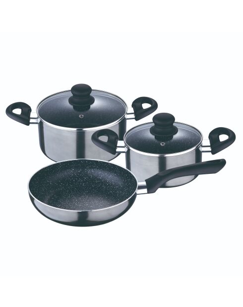 5-delig zwart kookgerei