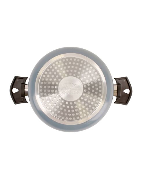 Set van 2 blauwe potten met deksel + wok