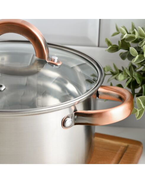 Pentole Onil da 5 pezzi, adatte all'induzione cromata