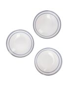 3 tiefe Teller Noia San Ignacio weiß/blau - D. 20cm