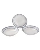 3 tiefe Teller Noia San Ignacio weiß/blau - D. 20cm