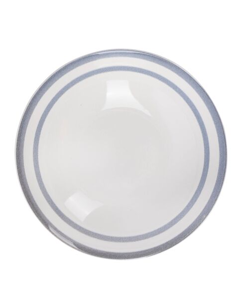 3 tiefe Teller Noia San Ignacio weiß/blau - D. 20cm