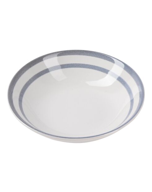 3 tiefe Teller Noia San Ignacio weiß/blau - D. 20cm