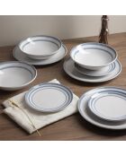 3 tiefe Teller Noia San Ignacio weiß/blau - D. 20cm