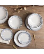 3 tiefe Teller Noia San Ignacio weiß/blau - D. 20cm