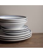 3 tiefe Teller Noia San Ignacio weiß/blau - D. 20cm