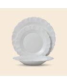 Weißes Tafelservice - 24 Stück