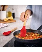 Lot de 2 Ustensiles de cuisine : cuillère et spatule rouge