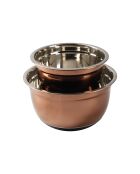 2 verkupferte Rührschüsseln mit rutschfestem Boden