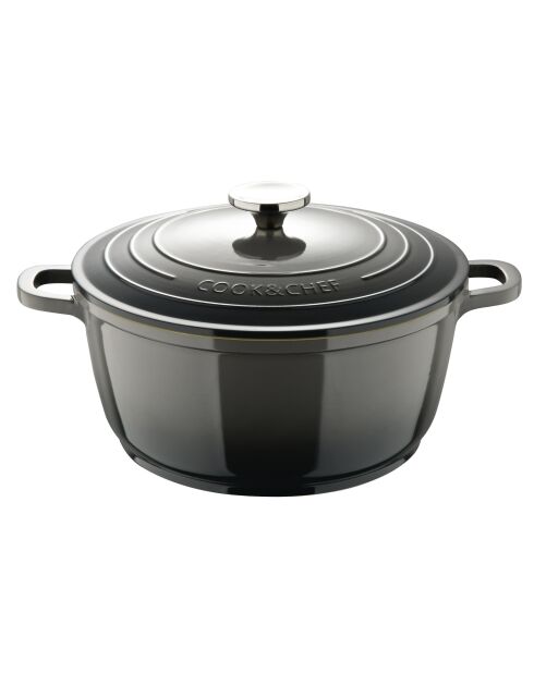 Stoofpot met grijs deksel - D. 24 x 11 cm