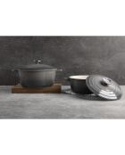 Stoofpot met grijs deksel - D. 24 x 11 cm