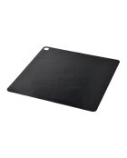 Zwarte vierkante bakmatbeschermer voor inductiekookplaat - D. 25x25x0,4 cm
