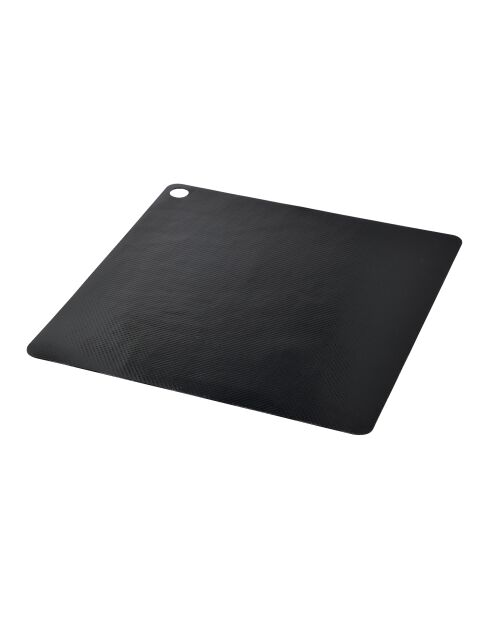 Zwarte vierkante bakmatbeschermer voor inductiekookplaat - D. 25x25x0,4 cm