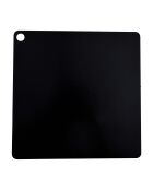 Zwarte vierkante bakmatbeschermer voor inductiekookplaat - D. 25x25x0,4 cm