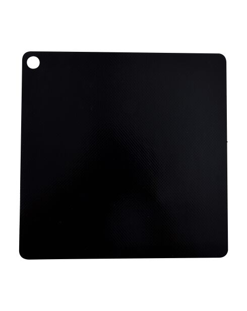 Zwarte vierkante bakmatbeschermer voor inductiekookplaat - D. 25x25x0,4 cm