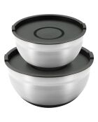 2 Schalen und 2 Deckel für schwarze Feinschmecker von MasterPro — D. 20x24cm