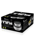 2 Schalen und 2 Deckel für schwarze Feinschmecker von MasterPro — D. 20x24cm