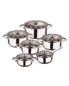 Utensilios de cocina cromados de 12 piezas